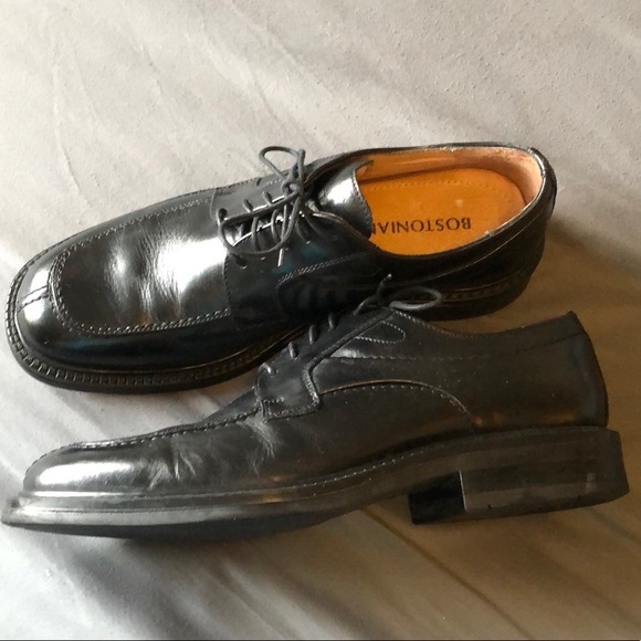 BOSTONIAN ITALIAN LEATHER BLACK SIZE 10.5 MEN SHOE - Picture 3 of 8